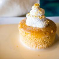 Tres Leches Cake. · three milk sponge cake topped with house-made merengue and caramel candy-award winning!