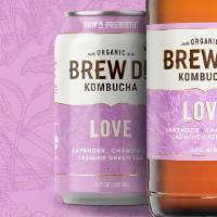 Brew Dr. Kombucha Love · Lavender, Chamomile, Jasmine and Green Tea.