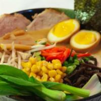 Chef'S Special · Tonkotsu broth, normal wavy noodles, chashu pork, flavored egg, bean sprouts, bok choy, gree...