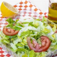 Middle Eastern Salad Plate · Chopped romaine lettuce onions tomatoes dried mint with the special house dressing.
