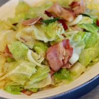 Bacon Cabbage 培根高丽菜 · Cabbage stir-fried with bacon slices