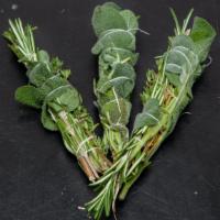 Herb Bundle · Subject to seasonal variabilty. Item includes fresh-picked sage, thyme, and rosemary and mus...