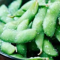 Edamame · Healthy soy-based ingredient with very low carbs. Prepared with a pinch of sea salt. Delicio...