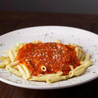 Mostaccioli Or Spaghetti · Pasta, marinara sauce. Calories 693.