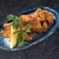 [Karaage] · Japanese style marinated deep fried chicken.
