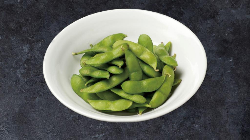 [Edamame] · Lightly salted steamed soybeans in pods.