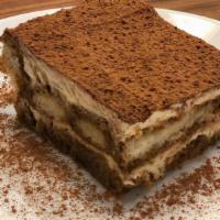 Tiramisu · Tiramisu is a coffee-flavored Italian dessert. It is made of ladyfingers dipped in coffee, l...