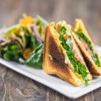 Adulting Grilled Cheese · Cambozola, Tillamook White Cheddar, & Extra Sharp American Cheeses. Arugula, Tomato, Texas T...