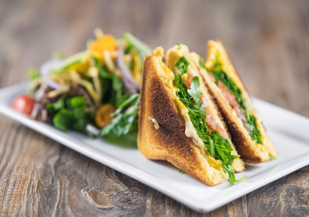 Adulting Grilled Cheese · Cambozola, Tillamook White Cheddar, & Extra Sharp American Cheeses. Arugula, Tomato, Texas Toast. Add Bacon, Bacon Jam, Sliced Chicken for an additional charge.