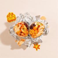 Fried Shrimp Wham! Burrito · House burrito with fried shrimp, Mexican rice, pinto beans, pico de gallo and salsa.