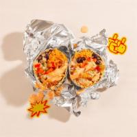 Fried Fish Wham! Burrito · House burrito with seasonal crispy fried white fish, Mexican rice, pinto beans, pico de gall...