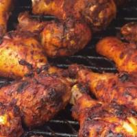 4 Chicken Legs · Served with THE PLUGG BBQ Sauce
