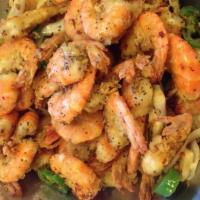 Jalapeño Shrimp · Hot & spicy. Shrimp with mixed veggies topped with freshly cut Jalapeño .