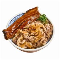 Una-Gyu Don · Unagi + sukiyaki beef.