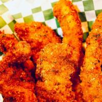 6Pc Chicken Tender · The perfect late night snack. Get them naked or tossed in sauce.