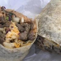 Burritos · beans rice cheese your choice of meat Pico sour cream and guac.