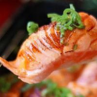 10Pc Seared Salmon · The Seared Salmon is 10 pieces of salmon nigiri which is seared on top with spicy mayo and t...