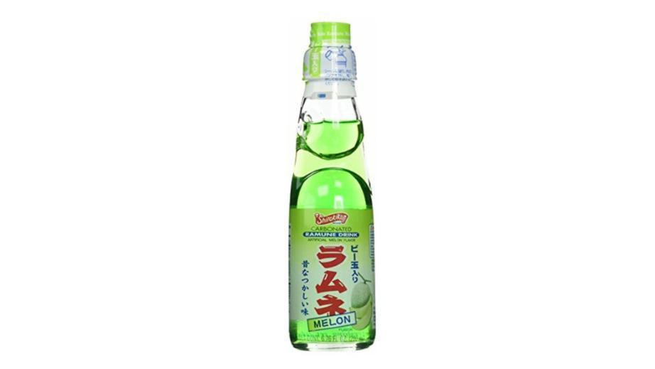 Ramune - Melon · Japanese carbonated soft drink, melon flavor. 7oz.