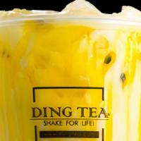 Passion Fruit Milk Tea · Our signature milk tea blend with Passion Fruit flavoring.