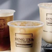 Oolong Latte · Iced Oolong Tea sweetened to your liking, with a splash of milk.