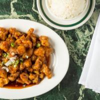 General Tso'S Chicken · Chicken tidbits deep fried quick sauteed in chef's special hunan sauce. Spicy.