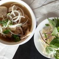 Pho Tai Chin Nam Gan Sach · Rare Beef*, Brisket, Well-Done Flank & Tendon & Tripe