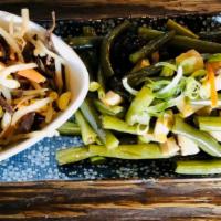 Veggie Plate · String beans, black fungus, oyster mushroom. with side of daily salad.
Vegetarian