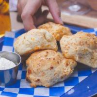 Post Cheddar Biscuits (4) · four (4) biscuits & whipped honey butter