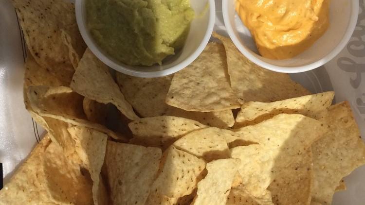 Chips & Dip Trio · A basket of warm, crispy tortilla chips served with homemade salsa, homemade beer cheese and homemade guacamole.