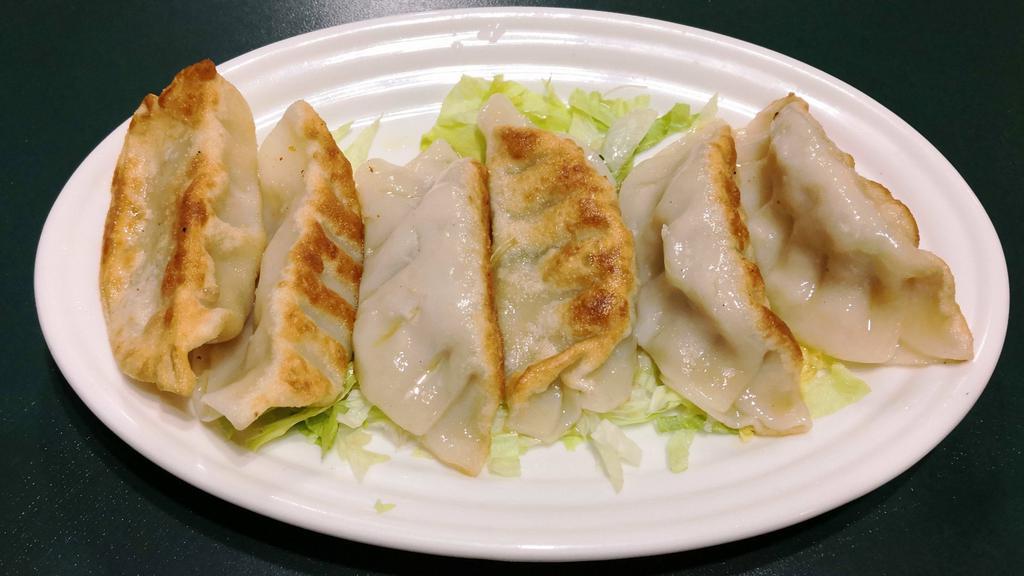 Pot Stickers(6) · pan fried,chicken, vegetable锅贴