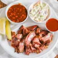 Rib Tip Dinner · A hearty portion of our tender and delicious rib tips smothered in our famous bbq sauce.  Fi...