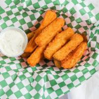 Fried Zucchini (X10) · Thinly Sliced, battered and deep fried. Served with ranch.