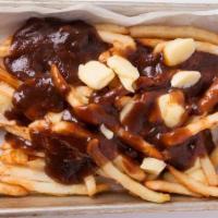 Poutine · Choice of Regular Fries, Sweet Fries, Or Mix, Topped with Cheese Curds and Beef Gravy