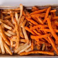 Mixed Fries · Regular Fries and Sweet Fries, With Seasoning, Fry Sauce Available