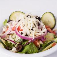 Side Salad · Romaine, Cabbage Blend, Mozzarella Cheese, Tomato, Cucumber, Red Onion, Black Olive, Choice ...