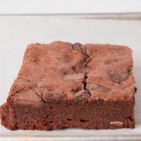 Brownie · Sweet Street- A Buttery Chocolate, Chewy Brownie Generously Studded with Milk Chocolate Drop...