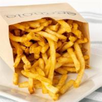 Skinny Fries · battered skinny fries deep fried in peanut oil