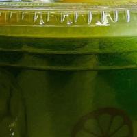Infinity Juice · Cucumber, mint, pear, lemon and spinach.