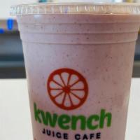 Old Fashioned Smoothie · Banana, strawberry, raspberry, granola, almonds, agave and choice of liquid.