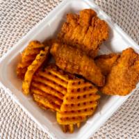 Tenders Combo · Three piece tenders and fries.