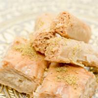 Baklava · sweet,pastry,made of layers of filo filled with chopped sweetened