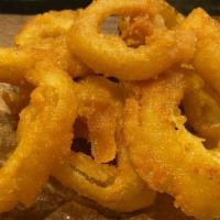 Onion Rings · Delicious, crispy battered onion rings!