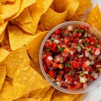 Chips & Salsa · Vegan. Your choice of one of our house-made salsas: roasted tomato, mango, or salsa verde. S...