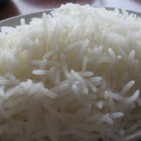 Steamed Basmati Rice · Simply steamed Basmati rice.