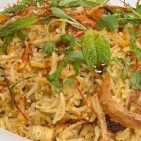  Goat Biryani · Aromatic Dum Rice cooked on low heat with flavorful spices and delicious chicken.  Which is ...