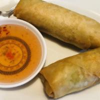 Fried Egg Roll (2 Pcs.) · Cabbage, carrot, celery and bean thread noodle rolled from scratch with rice paper and light...