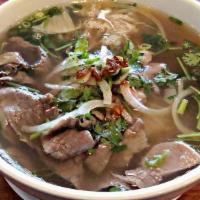 Phở Chín · Noodle soup with well-done flank.