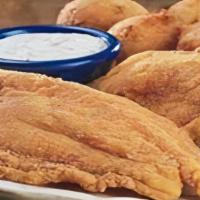 Fried Catfish (9 Oz) · Fried crispy. Served with french fries and house tartar sauce.