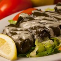 Stuffed Grape Leaves · Serve cold. Vegetarian, vegan without dipping sauce. Gluten free. Our Greek version of veget...