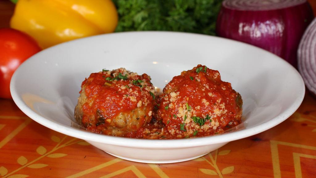 Meatballs In Marinara · An incredibly tasty mixture of lean ground beef, Italian sausage, and fresh herbs in marinara sauce.